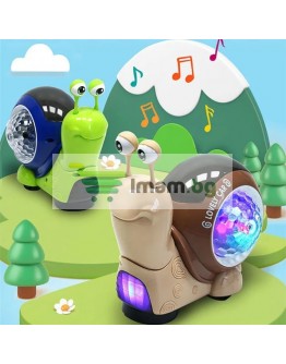 Интерактивна играчка Охлюв със звуци и светлини Gear Snail